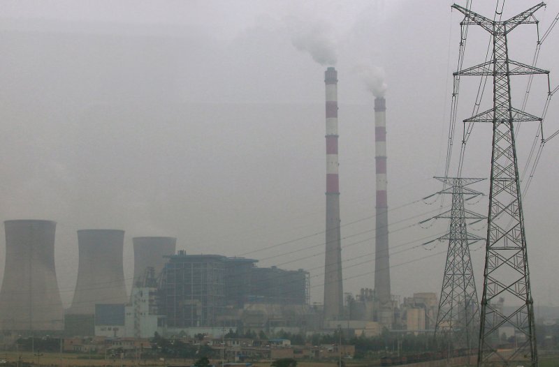 A power plant in Xi'an, China. China's fight against coal-related pollution will affect the North Korean economy, which sends almost all its exports to its neighboring country. File Photo by Stephen Shaver/UPI