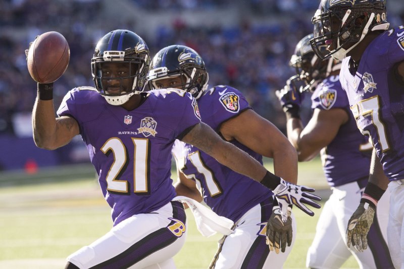 Former Baltimore Ravens cornerback Lardarius Webb (21) appeared in 127 games (85 starts) over his career in Baltimore. File Photo by Kevin Dietsch/UPI