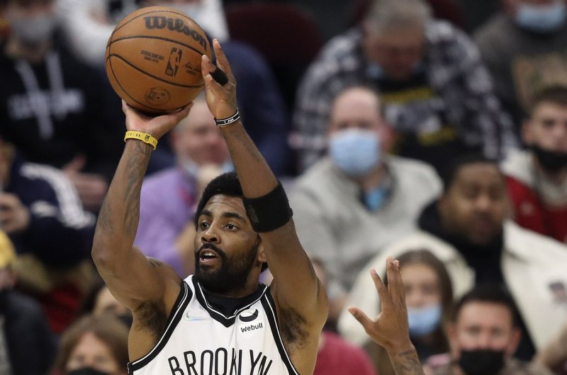 Brooklyn Nets guard Kyrie Irving totaled 34 points and 12 assists in a win over the Cleveland Cavaliers on Tuesday in Brooklyn. File Photo by Aaron Josefczyk/UPI