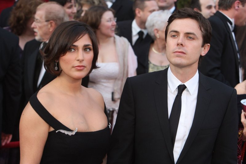 Casey Affleck (R) and Summer Phoenix at the Academy Awards on February 24, 2008. The couple will separate after 10 years of marriage. File Photo by Terry Schmitt/UPI