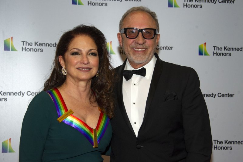 Gloria Estefan (L), pictured with Emilio Estefan, will star with Andy Garcia and Adria Arjona in a remake of "Father of the Bride" centering on a Cuban American family. File Photo by Ron Sachs/UPI