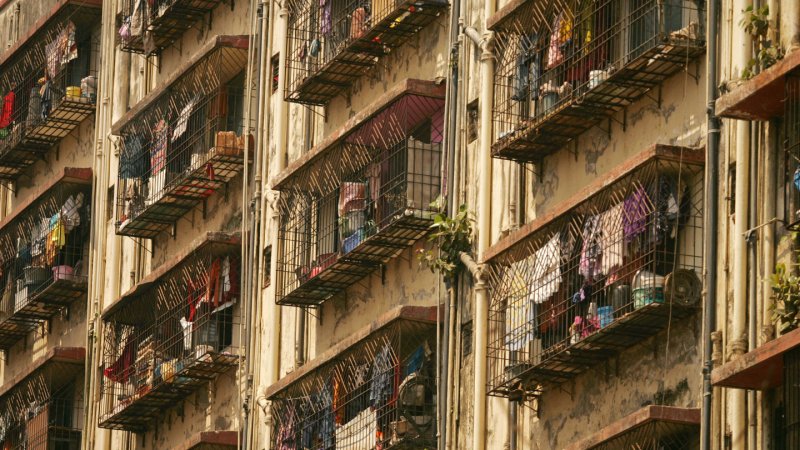 A slum is seen in Mumbai, India on March 14, 2009. (UPI Photo/Mohammad Kheirkhah)
