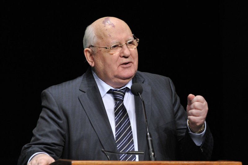 Mikhail Gorbachev, the final president of the Soviet Union before it dissolved, died in Moscow at the age of 92, officials said Tuesday. File Photo by Brian Kersey/UPI