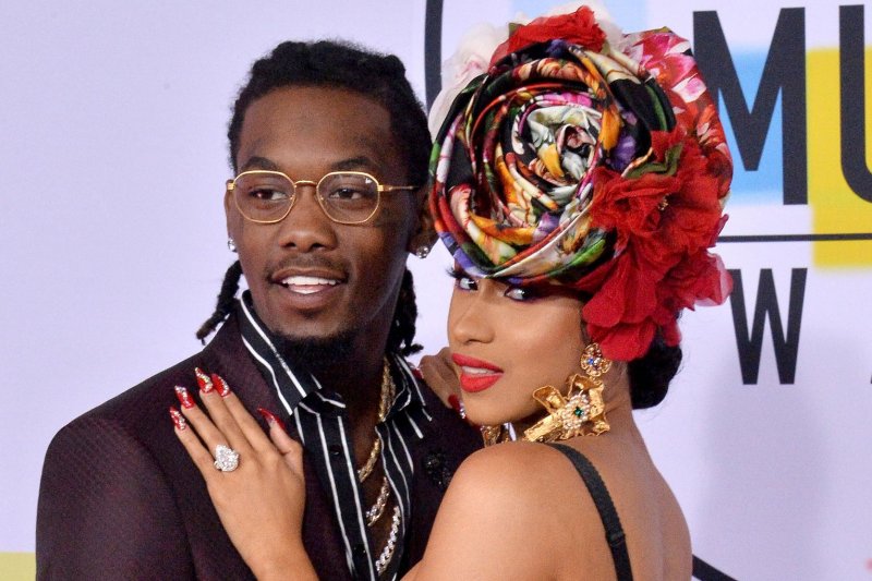Offset (L), pictured with Cardi B, defended his decision to surprise the rapper with a grand gesture following their split. File Photo by Jim Ruymen/UPI | <a href="/News_Photos/lp/4a095b99b9a7c77ba91be9e05ee928ae/" target="_blank">License Photo</a>