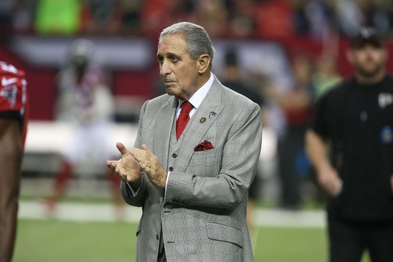 Atlanta Falcons owner Arthur Blank was announced as the owner of the third TGL team Monday. File Photo by Phil Skinner/UPI