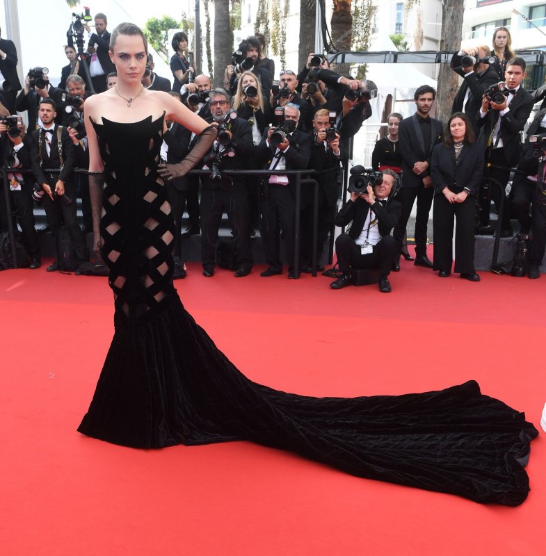 Cara Delevingne attends the premiere of "The Innocent" at Palais des Festivals at the 75th Cannes Film Festival in France on May 24. The model/actor turns 30 on Friday. File Photo by Rune Hellestad/ UPI | <a href="/News_Photos/lp/01aedd12a87471fc2c30cbdba9ad9703/" target="_blank">License Photo</a>