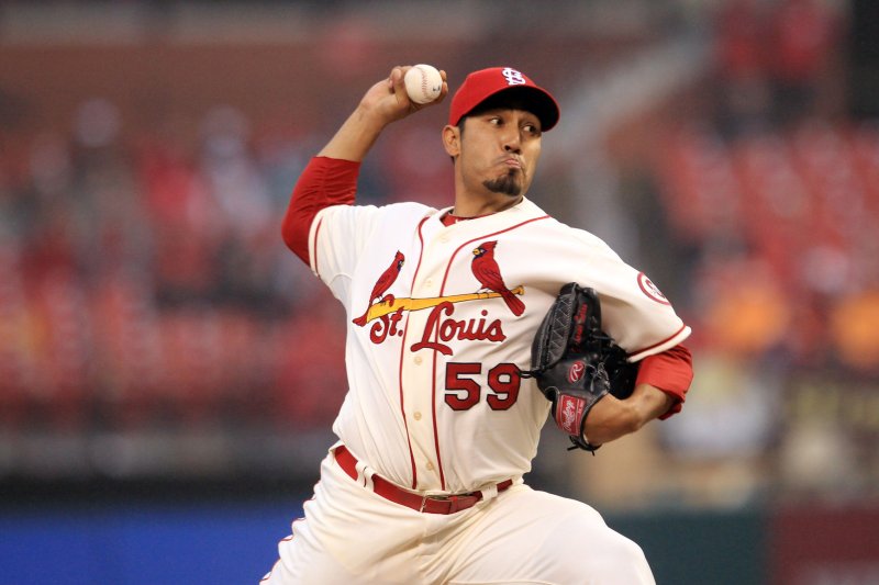 Former St. Louis Cardinals pitcher Fernando Salas. UPI/Bill Greenblatt