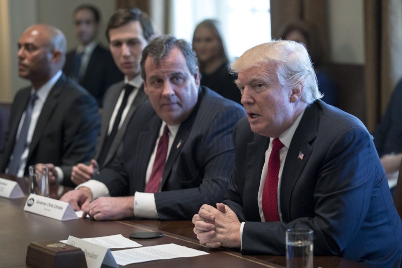President Donald Trump's Commission on Combating Drug Addiction and the Opioid Crisis, led by New Jersey Gov. Chris Christie (L) released a list of recommendations for policy changes to combat and treat opioid abuse as part of its final report on Wednesday. Pool Photo by Shawn Thew/UPI