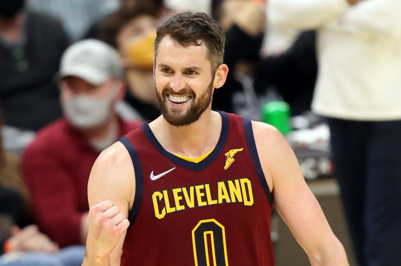 Kevin Love (pictured) and Sports Illustrated model Kate Bock married at a "Great Gatsby"-inspired wedding in New York. File Photo by Aaron Josefczyk/UPI | <a href="/News_Photos/lp/6767b082c25e1d9639395b3c043d2f74/" target="_blank">License Photo</a>