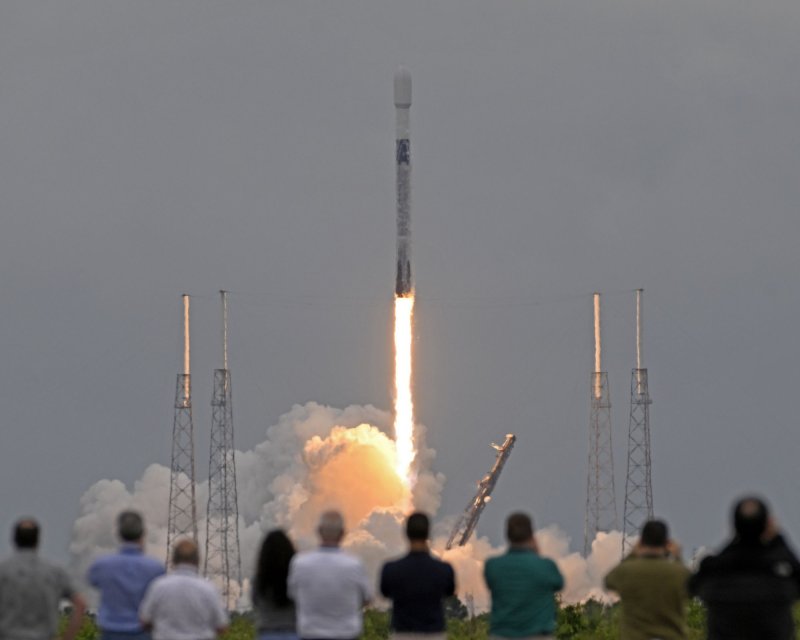 SpaceX on Friday from Complex 40 at Cape Canaveral Space Force Station, Florida, launched the Transporter 4 payload, which consists of multiple nanosatellites for both commercial and government customers. Photo by Joe Marino/UPI