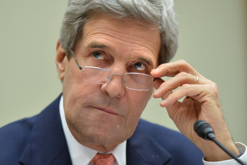 U.S. Secretary of State John Kerry, pictured on March 13, 2014. (UPI/Kevin Dietsch)