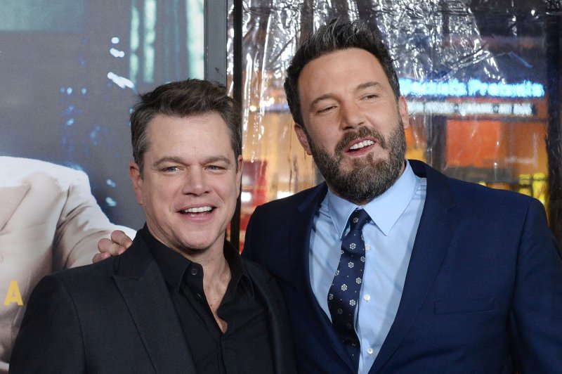 Ben Affleck (R) and Matt Damon have appeared and worked alongside each other in multiple films, including "Good Will Hunting." File Photo by Jim Ruymen/UPI | <a href="/News_Photos/lp/884a9842183b94e03cadaf87316e1739/" target="_blank">License Photo</a>