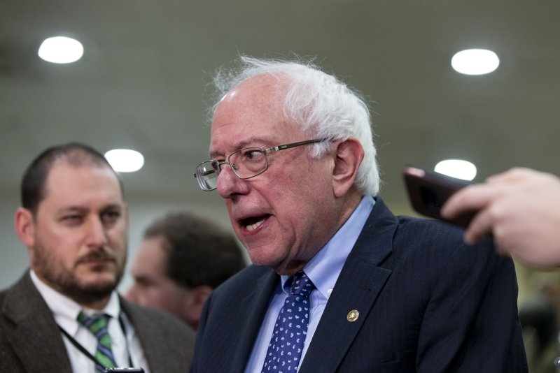 Sen. Bernie Sanders apologized for how women were treated working for his 2016 presidential campaign, saying he didn't know there were allegations of sexual assault. File Photo by Alex Edelman/UPI