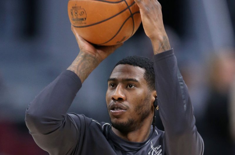 Sacramento Kings guard Iman Shumpert is reportedly headed to the Houston Rockets in a trade involving six players, two draft picks and three teams. File photo by Aaron Josefczyk/UPI | <a href="/News_Photos/lp/d7570f0452cb9ace212cf2494fa29c7e/" target="_blank">License Photo</a>