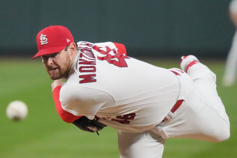Starting pitcher Jordan Montgomery went 6-9 with a 3.42 ERA through 21 starts this season for the St. Louis Cardinals. File Photo by Bill Greenblatt/UPI