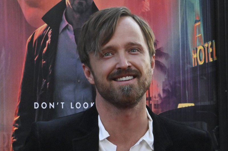 Aaron Paul discussed his newborn son and reuniting with his "Breaking Bad" co-star Bryan Cranston on "Better Call Saul." File Photo by Jim Ruymen/UPI | <a href="/News_Photos/lp/42a98371a92dd6f24840d5ed42893d06/" target="_blank">License Photo</a>