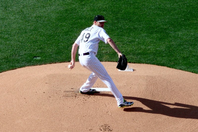 American League All-Star pitcher Chris Sale, of the Chicago White Sox throws the first pitch during the first inning of the 87th MLB All-Star Game against the National League at Petco Park in San Diego, California on July 12, 2016. The American League defeated the National League 4-2. Photo by Howard Shen/UPI | <a href="/News_Photos/lp/8fcc6afce8de4e2ae73b5bb584312cb4/" target="_blank">License Photo</a>