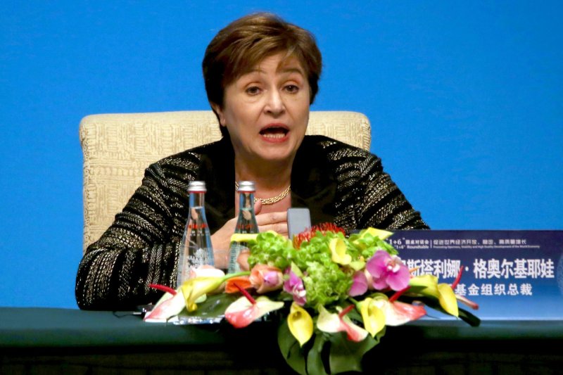 The International Monetary Fund Managing Director Kristalina Georgieva said there has been a fundamental shift in the global economy from a world of relative predictability to a world with more fragility and greater uncertainty. File Photo by Stephen Shaver/UPI | <a href="/News_Photos/lp/87e33a0b628b4ff49d9457b581c009d2/" target="_blank">License Photo</a>