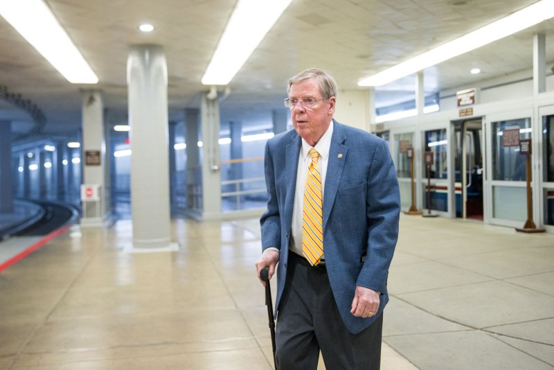 Former U.S. Sen. Johnny Isakson, R-Ga., known for his genial personality and work on education and Veterans Affairs reformed, died Sunday at the age of 76. File Photo by Erin Schaff/UPI. | <a href="/News_Photos/lp/d28628a6ac6a6f30ee9b4836b3ae30f6/" target="_blank">License Photo</a>