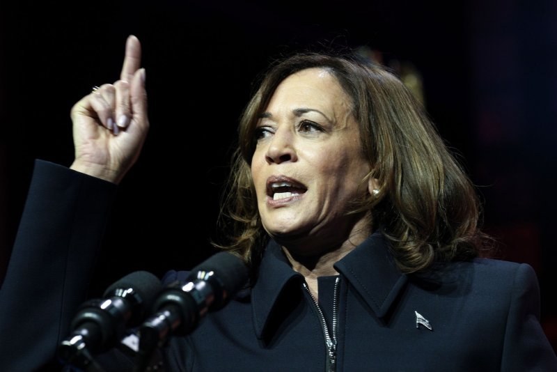 U.S. Vice President Kamala Harris said Thursday that Republicans don't really want to lower the nation's debt as long as they cling to Trump-era tax breaks for the wealthy. File Photo by Yuri Gripas/UPI