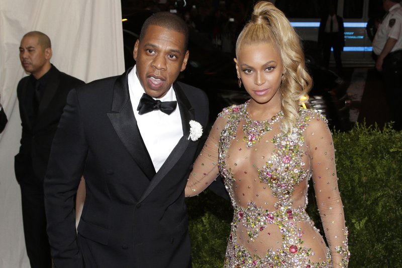 Beyonce and Jay Z arriving on the red carpet at the Costume Institute Benefit at The Metropolitan Museum of Art on May 4, 2015. While kicking off her new Formation World Tour, Beyonce thanked her husband Jay Z following the release of her infidelity-themed album, "Lemonade." File Photo by John Angelillo/UPI | <a href="/News_Photos/lp/2cf7b595f005b4b0d500da078e21d97b/" target="_blank">License Photo</a>