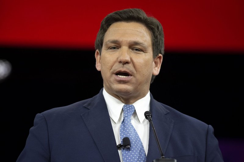 Florida Governor Ron DeSantis announced on Tuesday that state lawmakers would consider repealing Disney's self-governing power during a special session. File Photo by Joe Marino/UPI