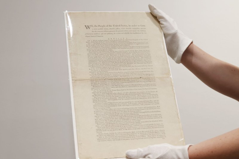 Rare copy of U.S. Constitution sells for $43 million -- twice what was expected
