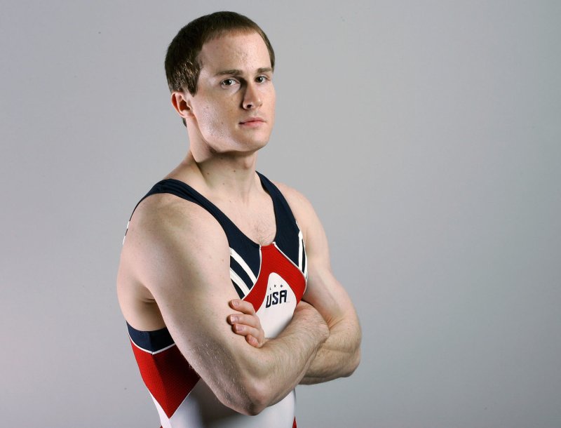 Gymnast Paul Hamm poses for a portrait at the 2008 U.S. Olympic Team Media Summit, April 14, 2008. (UPI Photo/Brian Kersey)