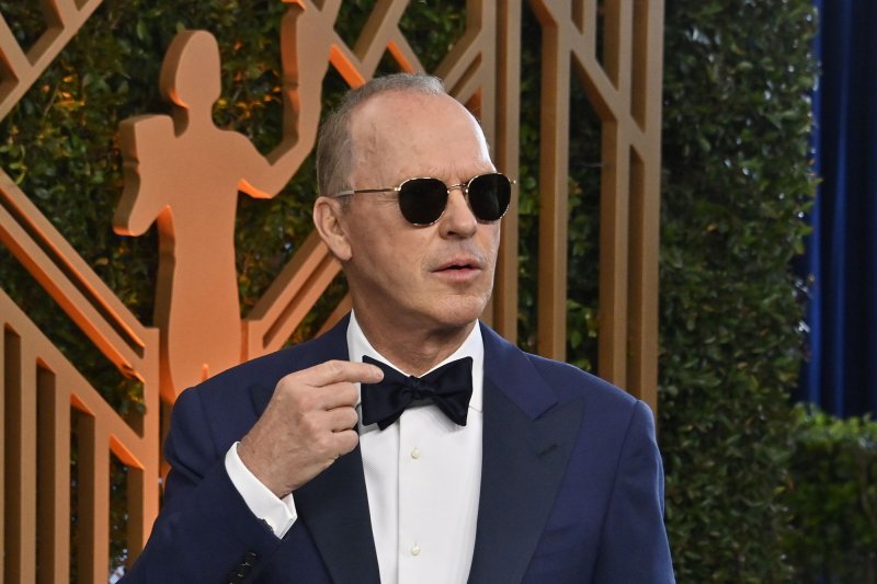 Michael Keaton attends the 28th annual SAG Awards in Santa Monica, Calif., on Feb. 27, 2022. He will make his directorial debut with "Knox Goes Away." File Photo by Jim Ruymen/UPI