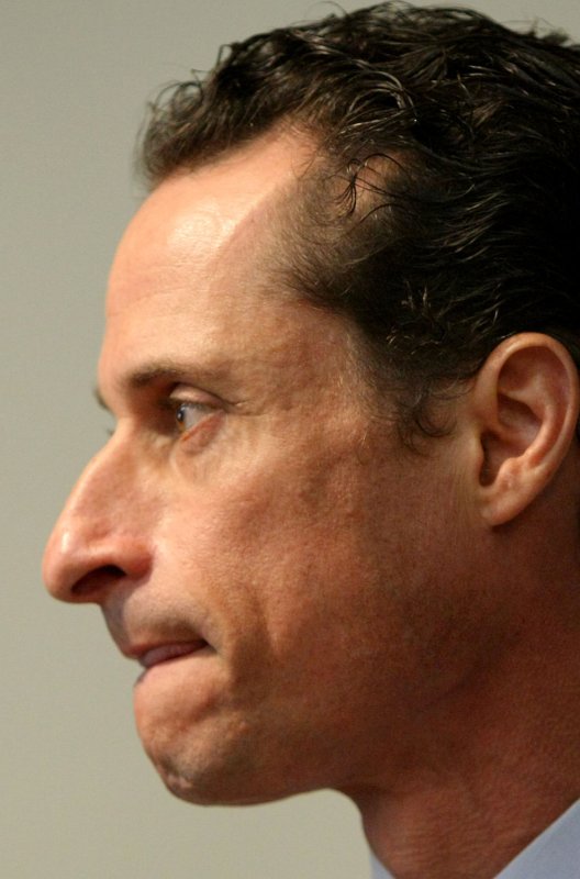 Former New York Congressman Anthony Weiner announces his resignation following his sexting scandal during a five-minute statement held in the borough of Brooklyn on June 16, 2011 in New York City. UPI /Monika Graff.