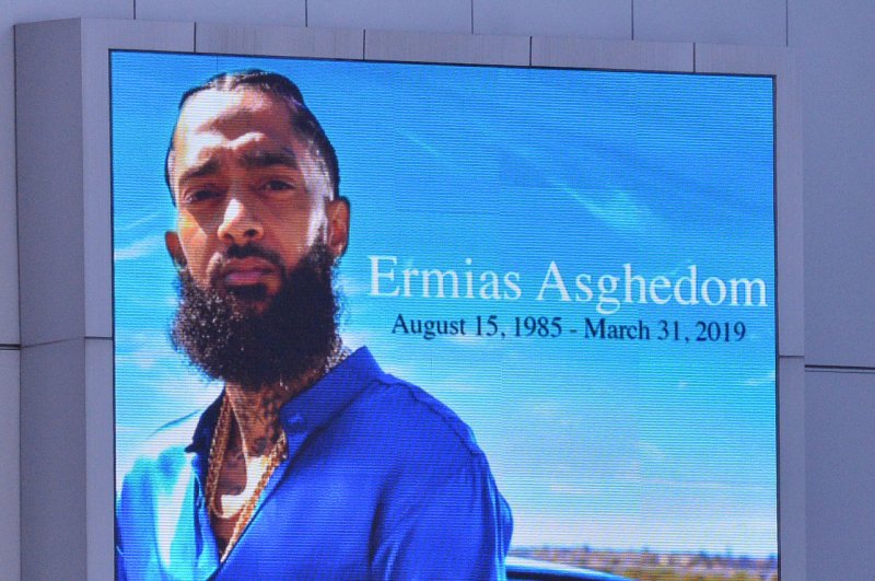 A Los Angeles jury has convicted the gunman who killed rapper Nipsey Hussle, born Ermias Asghedom. The Grammy-winning artist was killed March 31, 2019, in front of The Marathon Clothing store he founded. File photo by Jim Ruymen/UPI | <a href="/News_Photos/lp/6a2a241eb4544c3eed12fb9acfeb2f21/" target="_blank">License Photo</a>