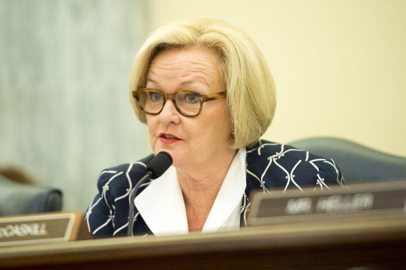 Sen. Claire McCaskill (D-MO) questions Mehmet Oz, host of the Dr. Oz Show, during a Senate Consumer Protection, Product Safety, and Insurance Subcommittee hearing on "Protecting Consumers from False and Deceptive Advertising of Weight-Loss Products, on Capitol Hill in Washington, D.C. on June 17, 2014. UPI/Kevin Dietsch