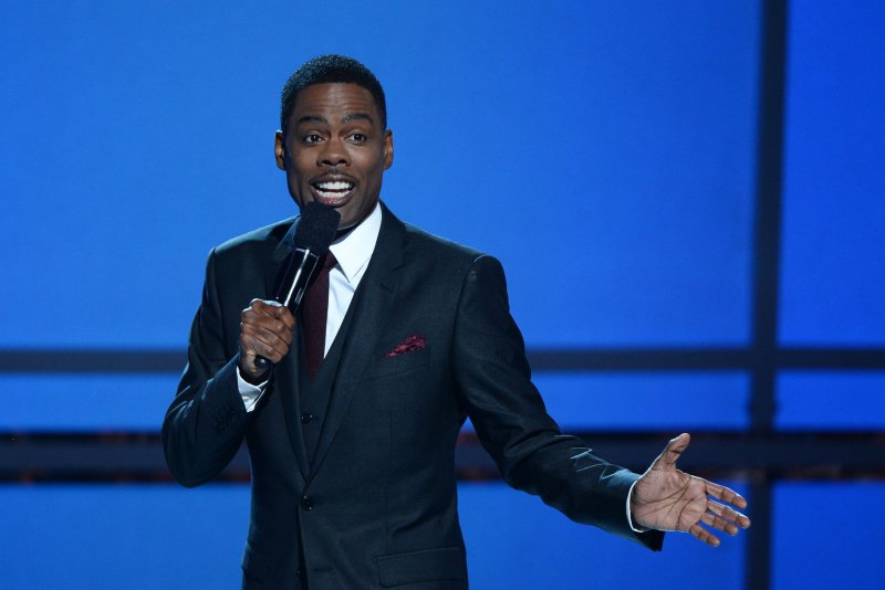 Comedian and actor Chris Rock hosts the 14th annual BET Awards at Nokia Theatre L.A. Live in Los Angeles on June 29, 2014. The award show spotlights the 50th anniversary of the Civil Rights Bill and its impact on America. File photo by Jim Ruymen/UPI | <a href="/News_Photos/lp/f1b542052d22871861d145846fbe0291/" target="_blank">License Photo</a>