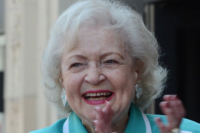 Actress Betty White at the Hollywood Walk of Fame in Los Angeles on August 22, 2012. (File/UPI/Jim Ruymen)