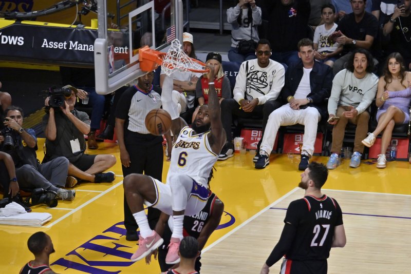 Los Angeles forward LeBron James scored 30 points in a loss to the Los Angeles Clippers on Wednesday in Los Angeles. File Photo by Jim Ruymen/UPI | <a href="/News_Photos/lp/81505e71bd33c35bb7d4b0ae646db57e/" target="_blank">License Photo</a>