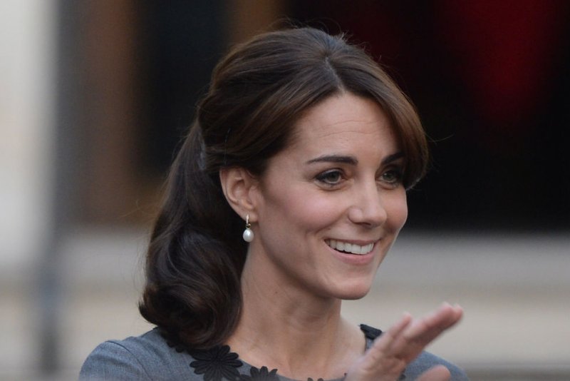 Kate Middleton, Duchess of Cambridge, visits the Chance U.K. Early Intervention Program in London on Oct. 27. The duchess wore Princess Diana's famous Lover's Knot tiara to a reception Tuesday. File Photo by Rune Hellestad/UPI