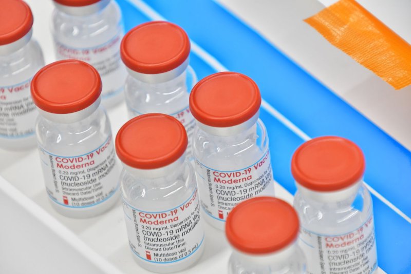 Moderna Inc. announced it has launched a trial that will study the power of a redesigned booster shot for COVID-19 -- one that hones in on the highly contagious Omicron variant. File Photo by Keizo Mori/UPI