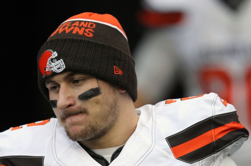 Johnny Manziel's agent, Erik Burkhardt, has parted ways with the embattled Cleveland Browns quarterback in the wake of the latest incident involving his former girlfriend at a Dallas hotel last Saturday. File Photo by Jim Bryant/UPI