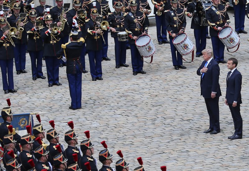 Two Democratic congressman introduced legislation in their respective chambers to block federal funding for a military parade proposed by Donald Trump intended to emulate the one attended in Paris on Bastille Day, pictured above. Photo by David Silpa/UPI