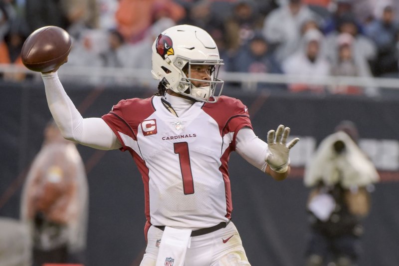 Kyler Murray's Arizona Cardinals were among the five teams announced to host international games in 2022. File Photo by Mark Black/UPI