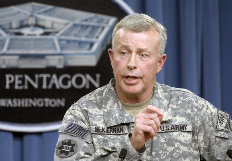 A scholar praised U.S. Army Gen. David McKiernan, who was replaced Monday as commander of the International Security Assistance Force and commander of U.S. forces in Afghanistan, for setting the early groundwork for the revamped war effort. (UPI Photo/Robert D. Ward/U.S. Army)