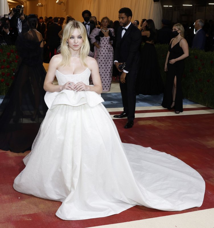 Sydney Sweeney arrives on the red carpet for The Met Gala at The Metropolitan Museum of Art celebrating the Costume Institute opening of "In America: An Anthology of Fashion" in New York City on May 2. The actor turns 25 on September 12. File Photo by John Angelillo/UPI | <a href="/News_Photos/lp/3aa7b3001f5ed91bea3ca692a02029f0/" target="_blank">License Photo</a>