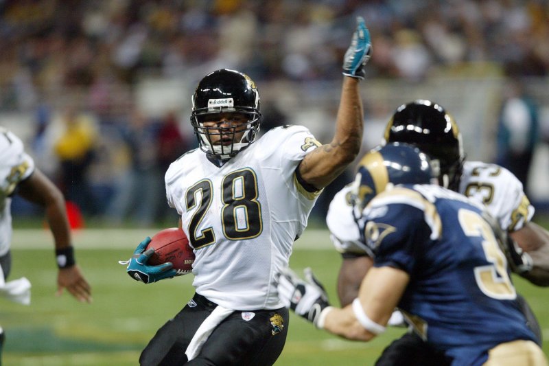 Fred Taylor is the Jacksonville Jaguars' all-time leading rusher. File Photo by Bill Greenblatt/UPI