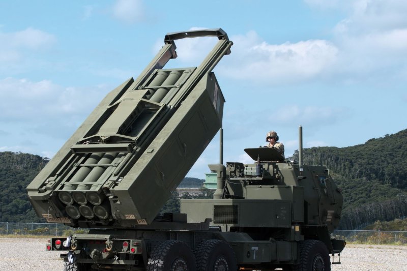The U.S. Department of Defense Friday announced another $2.4 billion in military aid to Ukraine. It includes air defense equipment, HIMARS ammunition, anti-armor weapons and 181 Mine Resistant Ambush Protected vehicles among many other items. U.S. Marines are pictured demonstrating the HIMARS system in Japan in 2022. Photo by Keizo Mori/UPI