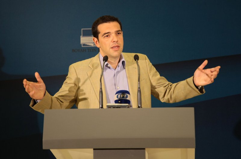 Greek Prime minister Alexis Tsipras' resignation as Greek prime minister, and the defection of many members of his party, have thrown the country's legislature into chaos. File Photo by UPI/Hugo Philpott