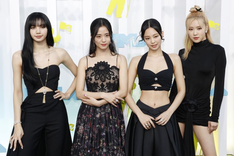 Jisoo (second from left), pictured with Blackpink, released a teaser for her forthcoming debut solo single album, "Me." File Photo by John Angelillo/UPI