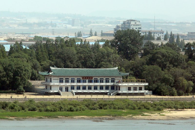 City view of the North Korean city Sinuiju, across the Yalu River from Dandong, China's largest border city with North Korea. Photo by Stephen Shaver/UPI