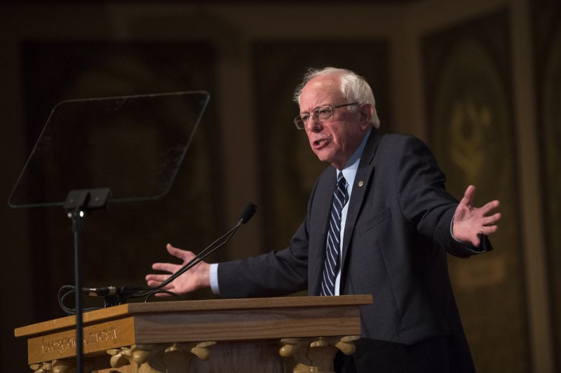Presidential hopeful Sen. Bernie Sanders, I-Vt., slammed Republican senators for attempting to repeal Obamacare and cut funding to Planned Parenthood. Photo by Kevin Dietsch/UPI