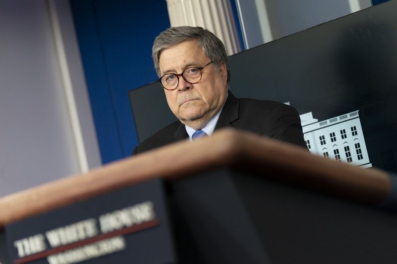 Attorney General William Barr on Thursday called for federal prisons to release inmates at the greatest risk from COVID-19 to be transferred to home confinement, adding that inmates convicted of sex offenses would be excluded and some may be considered safer in the prisons. &nbsp;Photo by Chris Kleponis/UPI