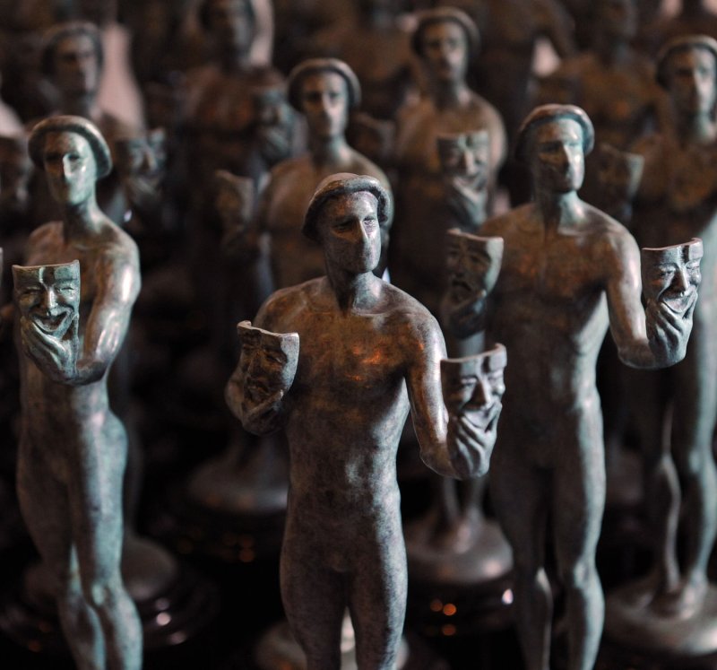 Finished statuettes for the 17th Annual Screen Actors Guild Awards are on display at the American Fine Arts Foundry in Burban, California on January 21, 2011. Each statuette carries a serial number engraved at its base and 660 statuettes have been awarded since the Actor was first presented in 1995. The Actor statuette weighs 12 pounds and stands 16 inches tall. The Awards are to be held in Los Angeles Sunday January 30. UPI/Jim Ruymen